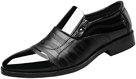 Men Formal Cap Toe Slip On Loafer Patent Leather Side Zip Mens Dress Shoes Business Shoes by Lowprofile