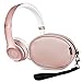 Fintie Case for Beats Solo 2 / Solo 3 Headphones - Premium Vegan Leather Protective Cover Portable Travel Bag for Beats Solo2, Solo3, Solo HD Wireless Bluetooth Headset, Rose Gold