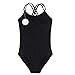 Arshiner Kids Girl's Double Strap Slim Solid Camisole Leotard Black(FBA) 130(Age: 5-6Y)