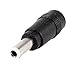 uxcell 5.5mm x 2.5mm Male Connector to 5.5mm x 2.1mm Female Jack DC Power Adapter Black