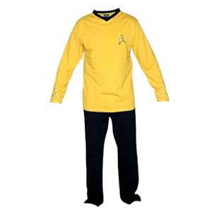 Star Trek Adult Captain Kirk Officer Uniform Pajama Set (Large)