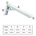 Ogrmar 2pcs 12-inch Length 90 Degree Spring Loaded Folding Support Shelf Bracket with 8 Screws (12inch)