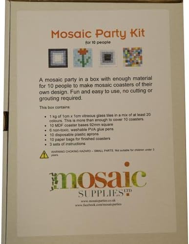 Mosaic Party Kit to Make 10 Mosaic Coasters