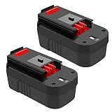 [Upgraded to 3600mAh] 3.6Ah Ni-Mh Replacement for Black and Decker 18V Battery HPB18 HPB18-OPE 244760-00 A1718 FS18FL FSB18 Firestorm Batteries 2 Packs
