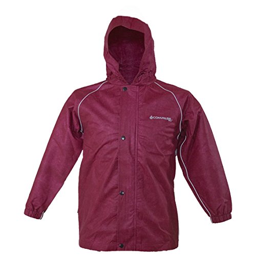 COMPASS VT13332-1041-MD Visitek T50 Youth Rain Suit, Black/Cherry, Medium
