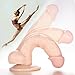 Louviva Ultra-Soft Realistic Dildo Sex Toy with Strong Suction Cup for Beginners, Women Vaginal G-spot and Adults Anal Play Pleasure, 7 Inch, Flesh