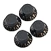 Kmise MI0156H4 4-Piece Black ABS Top Hat Guitar Speed Bell Knob Volume Tone Control Knob 6mm