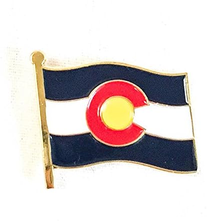 Colorado Waving Flag Lapel Pin State Made of Metal Souvenir