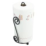 Huji Durable Black Steel Scroll Paper Towel Holder (1)
