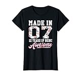 12 Years Old Birthday Girl TShirt Born in 2007 12th Birthday