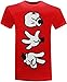 Rock Paper Scissors Cartoon Hands Men's T-Shirt - (Red) - M