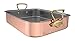 Mauviel M'Heritage 150 B 1.5mm Polished Copper & Stainless Steel Roasting Pan With Rack, And Brass Handles, 15.7 x 11.8-In, Made in France