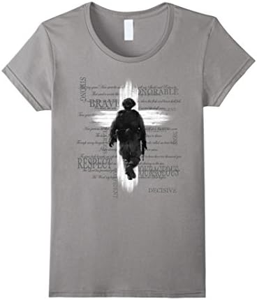 Women's Memorial Day Tshirt - Honor the Fallen Soldiers Medium Slate
