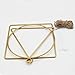 Pack of 3 Matte Brass Champagne Geometric Wire Round Triangle Square Hoop Frame for DIY Flower Arrangement Wreath Macrame Wall Hanging Wedding Baby Shower Backdrop Decor Geometric Wire Wall Decor