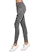 SweatyRocks Legging Women Grey Knit Mesh Insert Ripped Tights Yoga Slim Pants