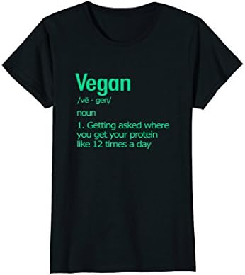 Womens Funny Vegan T-Shirt Small Black