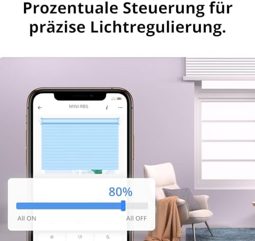 Matter Interruttore Tapparelle Intelligente MINI-RBS, Wi-Fi 2,4GHz, Dim. Ridotte, Controllo Percentuale, Compat. Alexa/Google Home/HomeKit/Home Assistant, Filo Neutro Necessario, Conf. 2