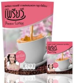 Preaw Coffee Mix Coffee L - Glutathione 120g (12g X 10 Sachets) Pack of 2