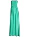 HDE Women's Strapless Maxi Dress Plus Size Tube Top Long Skirt Sundress Cover Up (Green, 2X)
