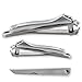 QANTYA Nail Clipper Set – Includes a Toenail Clipper Fingernail Clipper and a Sapphire File – Best Nail Cutters and Filer Kit – Free Cosmetic Bag – Ideal for Both Men and Women