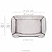 BRINDLE Washable Rectangle Dog Bed with Raised Bolster Design - Tan - Medium Dog