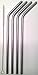 4 Stainless Steel Straws + FREE Cleaning Brush & Citrus Peeler - FUN! Handy, Elegant, Metal, Washable, SAFE, NON-TOXIC non-plastic or glass - UNbreakable! CocoStraw Brand Drinking Drink Straw