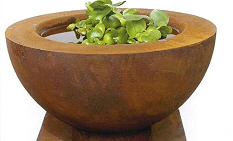 Rostige Schale Rund (Doppelwandig) - Große Dekoschale: Ø 40cm - Wetterfest & Frostsicher - Metall/Edelrost/Rost - Rostschalel