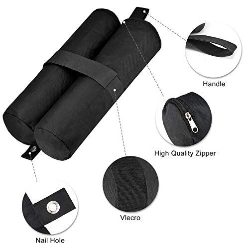 MaidMAX Canopy Weight Bags,Sand Bag with Zippered Top for Instant Legs,Pop Up Canopy Outdoor Sun Shelter Tents, 4-Pack