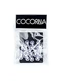 Cocorina 10 pack of Acrylic 14G Clear flexible barbell nipple/tongue bars