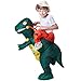 Spooktacular Creations Inflatable Dinosaur Costume Riding a T-REX Air Blow-up Deluxe Halloween Costume (Dinosaur Child)