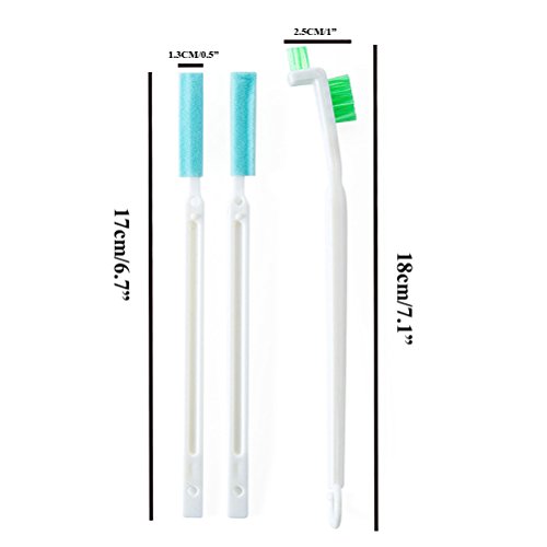 NewFerU Tiny Window Door Track Groove Gap Cleaning Scrub Brush Set Utility Deep Detail Scrubber Cleaner Tool with Thin Handles for Small Hole Corner Spaces of Bottle Caps,Grout,Tile,Keyboard (2)