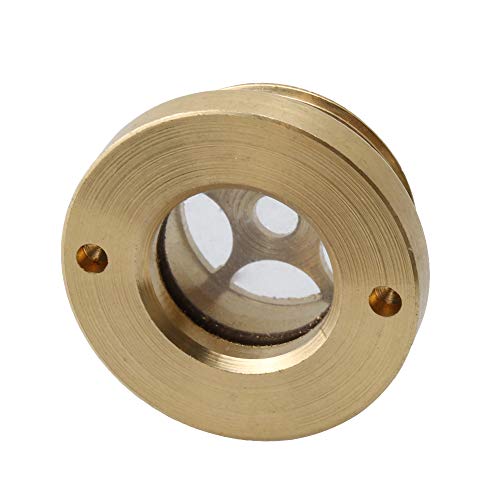 CNBTR M22x1.5 Brass Round Shape Screw-in Oil Level Sight Glass Tank Sight Glass Pack of 2 - Thumbnail 4
