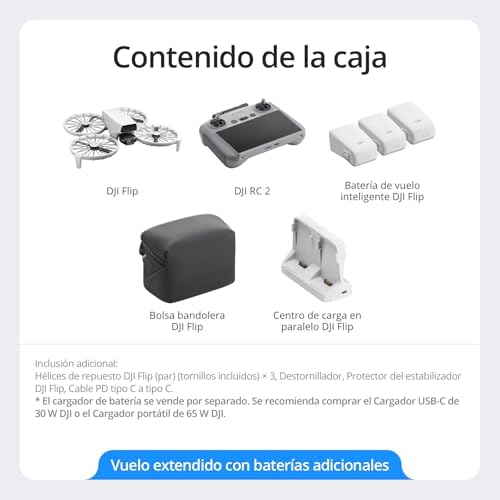 El Pack DJI Flip Vuela Más (control remoto con pantalla RC 2), < 249 g