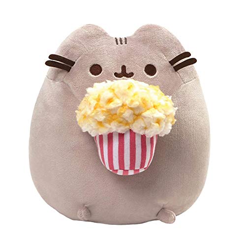 GUND Pusheen Snackables Popcorn Cat Plush Stuffed Animal, Gray, 9.5