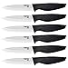 Steak Knives set of 6, Nano ID Ceramic Stake Knife Sharp Ceramic Knife Perfect Festival Present (black)
