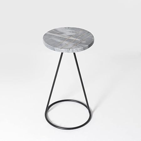 Jaipur Market Golden Striped Filament Stand Garden Decor Planter Table with Metal Hairpin Legs for Multi Purpose