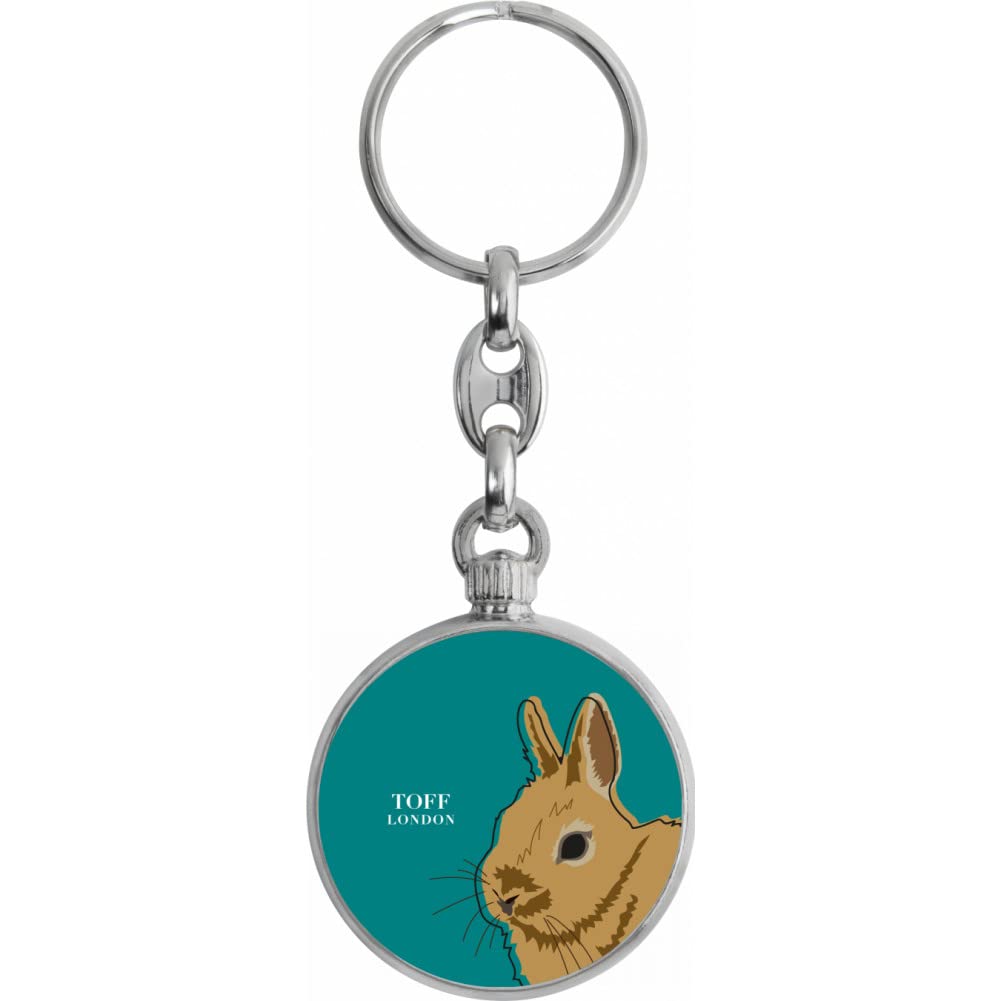 Toff London Brown Netherland Dwarf Rabbit Head Keyring