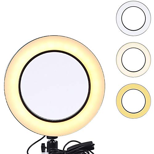10'' Ring Fill Light for Live Streaming Tripod, YouTube Video Production Light, Photography, Light for Teaching Online, Dimmable LED Lighting Replacement (25.5CM Ring Light)