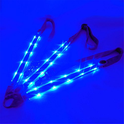 BININBOX LED Horse Breastplate Collar Equestrian Riding Bridle Halter Safety Light Horses Neck Belt Equipment Horsing Accessory Horseback (Blue)