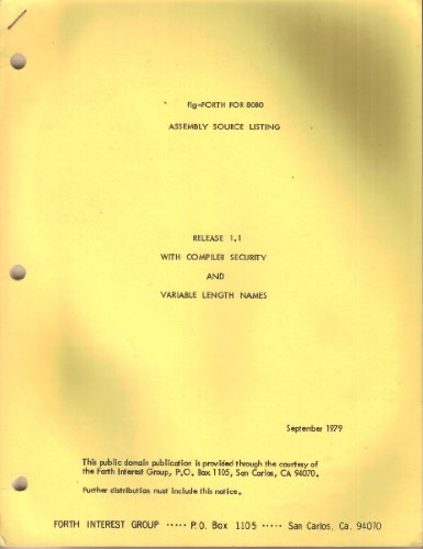 fig-FORTH For 8800 Assembly Source Listing, Release 1.1, With Compiler Security and Variable Length Names