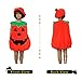 BSTAOFY Halloween Pumpkin Costume Suit Orange Patch Cutie Unisex Party Costume Set for Toddler Kids Boys Girls Children Fancy Dress Up 3-4year