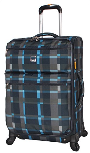 Lucas Luggage Ultra Lightweight Softside 24 inch Expandable Suitcase With Spinner Wheels (24in