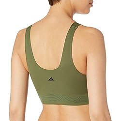 adidas,womens,Cozy Yoga Bra,Wild Pine/Black,X-Large