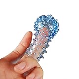 AKStore 3PCS Finger Crystal Soft Silicone Penis Extender Enlarger Sleeve Condom Sexual Delay Ejaculation Toys Toy for Men