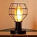 Magland Small Lamp Vintage Industrial Bedside Table Lamp for Bedroom and Farmhouse Decor with E26 Type A19 Led Warm Bulb Included, Black 9