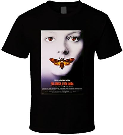 The Silence of the Lambs Cool Vintage 90's Movie Poster Fan T Shirt L Black