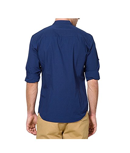 urbano fashion men's blue solid casual shirt
