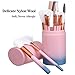 Elisel Makeup Brush Sets 12 Pcs Makeup Brushes Travel makeup brush set Eye shadow brush, foundation brush, blush brush and other cosmetic tools(Pink-Blue)