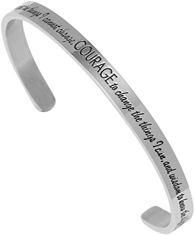 WRISTCHIE Womens Stainless Steel Bracelet Friendship Jewelry Gifts Engraved Message Always My Sister Forever My Friend