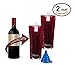 Foldable wine bottle - 2 Pack Jokel plastic reusable collapsible 750ml wine flasks holds an entire bottle of wine & includes easy-pour funnel